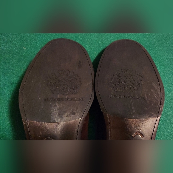 ALBERTO FASCIANI MEN\'S BROWN LEATHER DRESS CAPTOE LOAFERS SIZE 42 MADE IN ITALY main image 16